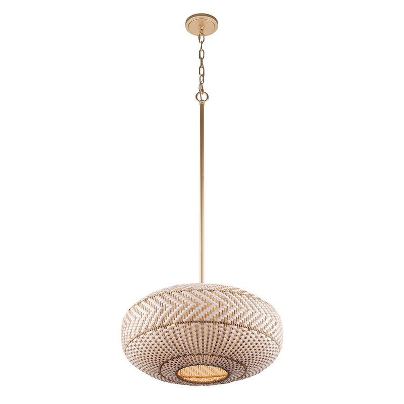 Crystorama Zanzibar 4 Light Pendant, Soft Gold