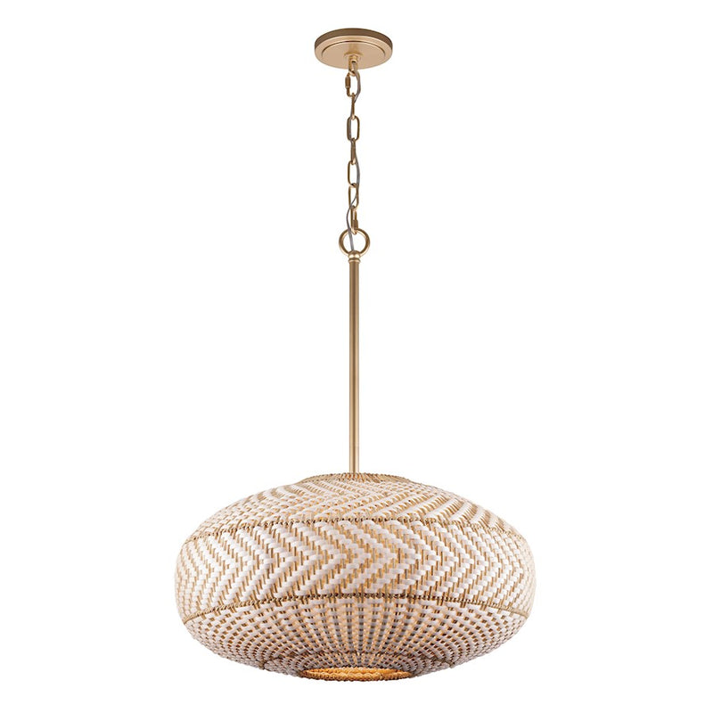 Crystorama Zanzibar 4 Light Pendant, Soft Gold