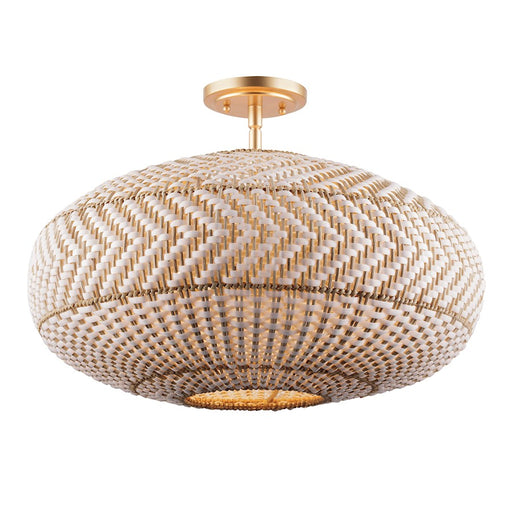 Crystorama Zanzibar 4 Light Semi Flush Mount, Soft Gold - ZAN-9014-SG-CEILING