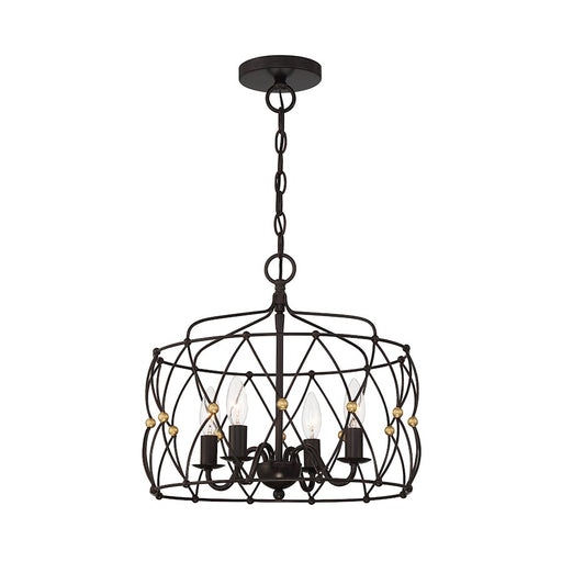 Crystorama Zucca 4 Light Lantern, English Bronze/Antique Gold