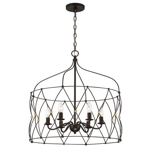 Crystorama Zucca 6 Light Lantern, English Bronze/Antique Gold
