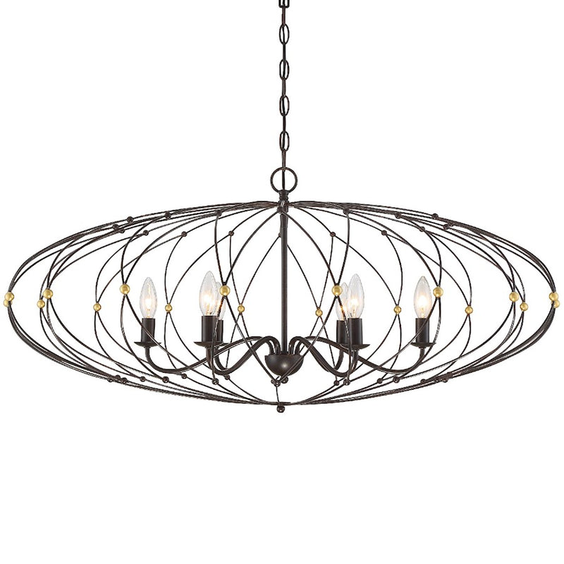 Crystorama Zucca Chandelier, English Bronze