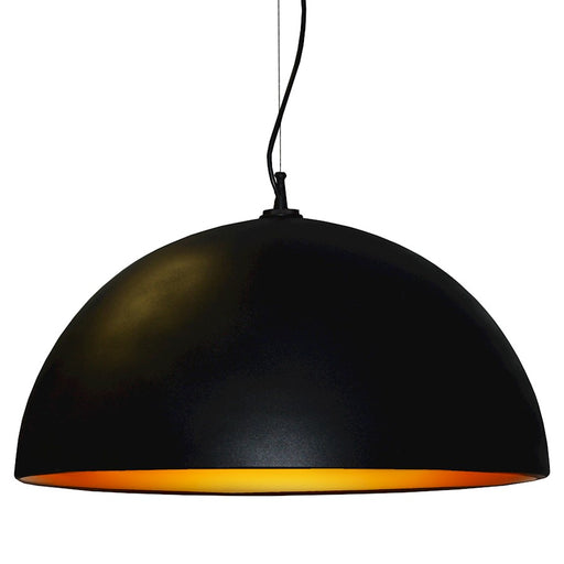 Dainolite 31in 3-Light Pendant | Painted Black and Gold Metal | Kitchen Island & Dining Room | 31 x 31 x 16 in | Model 114-313P-BK-GLD