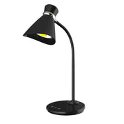 Dainolite 132LEDT-BK 6W LED Desk Lamp | Black Plastic, Adjustable Gooseneck | Home Office & Study Task Light | 16 in H, 350 | Model 132LEDT-BK