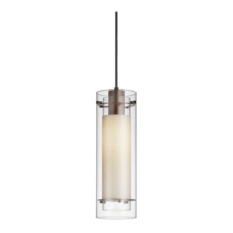 Dainolite 22152 1-Light Pendant | Industrial Oil Brushed Bronze Steel and Fabric Sleeve | Kitchen Island & Dining Room | 15 x 5 in | Model 22152-791-OBB