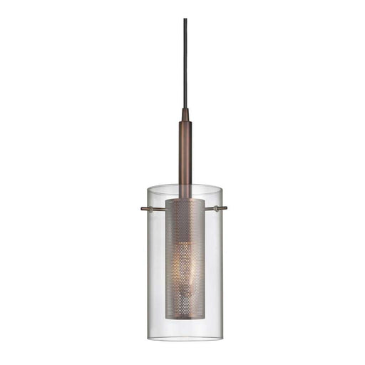 Dainolite 30961-CM-OBB 1-Light Pendant | Oil Brushed Bronze and Clear Glass | Kitchen Island & Dining Room | Model 30961-CM-OBB