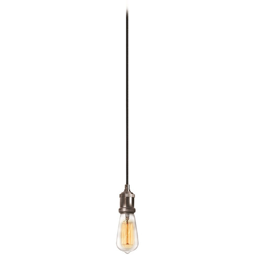 Dainolite Vintage 1-Light Pendant | Satin Chrome Aluminum | Kitchen Island & Dining Room | 10ft Cord, 2x2x3 in | Model 409-102P-SC
