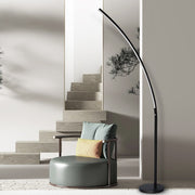 Dainolite LED Floor Lamp | Matte Black Metal | Living Room & Bedroom | 70in Tall, 1320 Lumens, 3000K, Dimmable | Model 412LEDF-MB