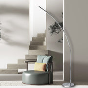 Dainolite LED Floor Lamp | Polished Chrome Metal | Living Room & Bedroom | 70in Tall, 1320 Lumens, 3000K, Dimmable | Model 412LEDF-PC