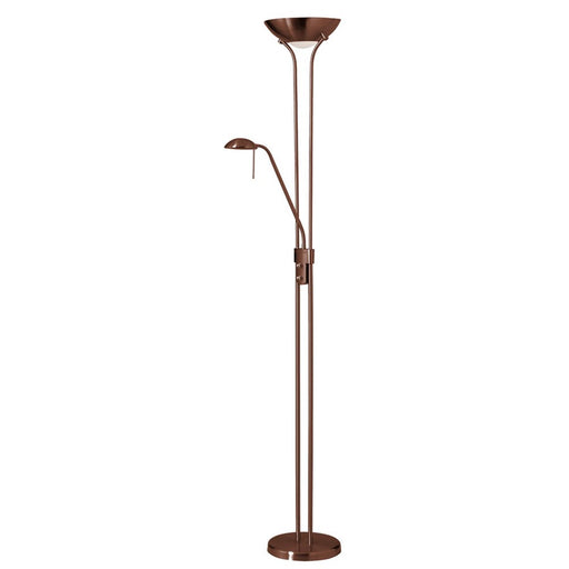 Dainolite Mother/Son 71in Floor Lamp | Contemporary Oil Brushed Bronze Steel | Living Room & Bedroom Reading Light | 1-Light + | Model 505F-OBB