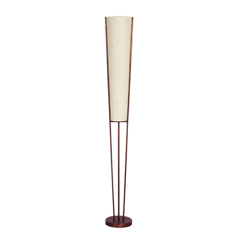 Dainolite Emotions 61in 2-Light Floor Lamp | Modern Oil Brushed Bronze and Flax Fabric Shade | Living Room & Bedroom Reading Light | Model 83323F-OBB
