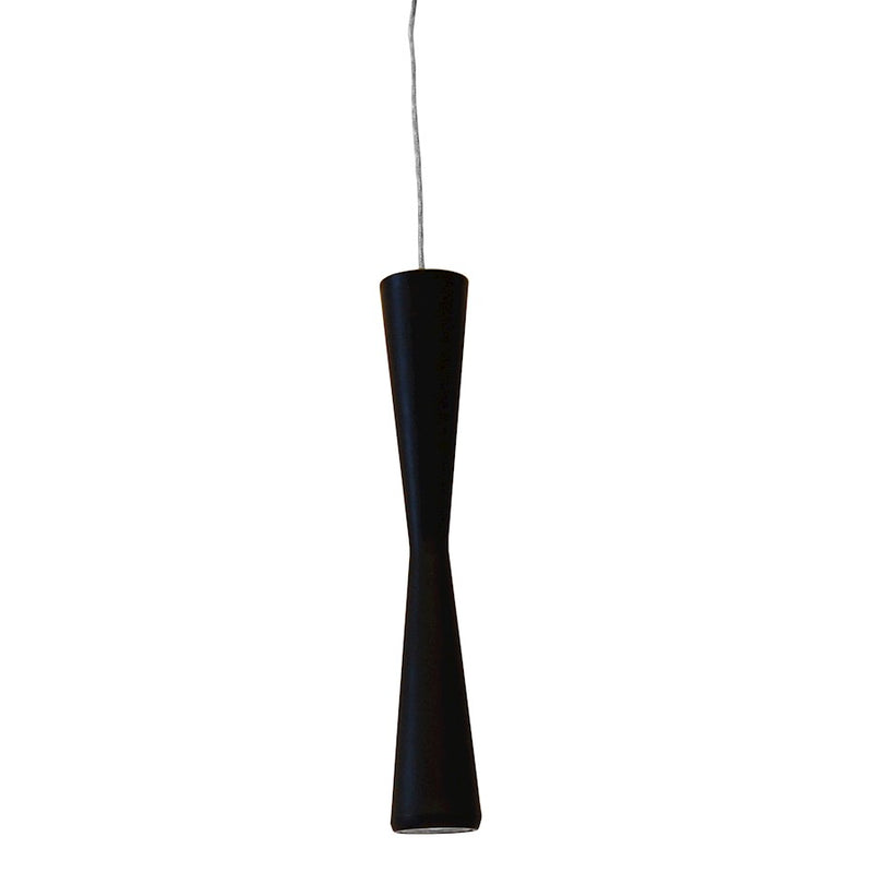 Dainolite 8901LED 2in 1-Light LED Pendant | Contemporary Matte Black and Clear Acrylic | Kitchen Island & Dining Room | Model 8901LED-1P-MB