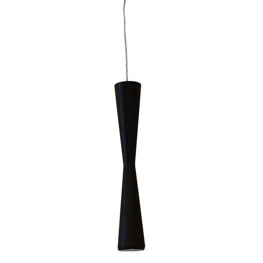 Dainolite 8901LED 2in 1-Light LED Pendant | Contemporary Matte Black and Clear Acrylic | Kitchen Island & Dining Room | Model 8901LED-1P-MB