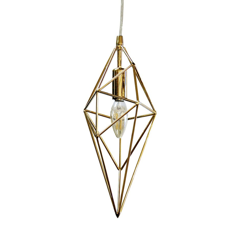 Dainolite 918 1-Light Pendant | Aged Brass Metal and Clear Cord | Kitchen Island & Dining Room | 5 x 5 x 14 in | Model 918-1P-AGB