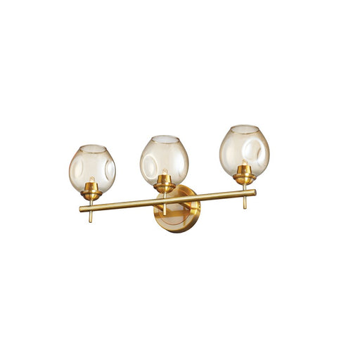 Dainolite Abii 18in 3-Light Vanity Light | Transitional Vintage Bronze and Champagne Glass | Bathroom Vanity | 18 x 4 x 9 in | Model ABI-203W-VB