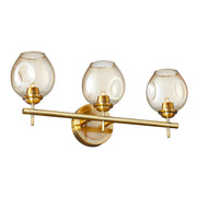 Dainolite Abii 18in 3-Light Vanity Light | Transitional Vintage Bronze and Champagne Glass | Bathroom Vanity | 18 x 4 x 9 in | Model ABI-203W-VB