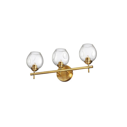 Dainolite Abii 18in 3-Light Vanity | Transitional Vintage Bronze and Clear Glass | Bathroom Vanity Light | 18.2 x 4.5 x 9 in | Model ABI-203W-VB-CLR