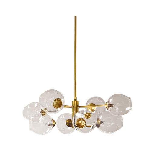Dainolite Abii 26in 8-Light Pendant | Transitional Vintage Bronze and Smoke Glass | Kitchen Island & Dining Room | 26 x 26 x 10 in | Model ABI-268P-VB