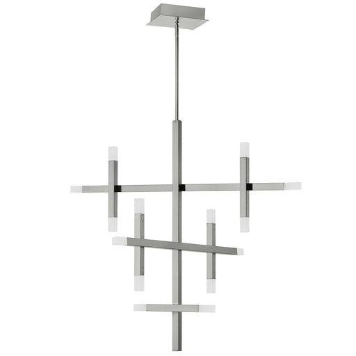 Dainolite Acasia 36in 14-Light Chandelier | Contemporary Polished Chrome and White Frosted Acrylic | Dining Room & Foyer | Model ACS-3656C-PC-FR