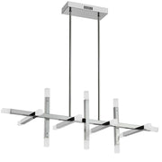Dainolite Acasia 40in 16-Light Chandelier | Contemporary Polished Chrome and Frosted Acrylic | Foyer & Dining Room | Model ACS-4064HC-PC-FR