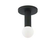 Dainolite Adams 5in 1-Light Flush Mount | Transitional Matte Black | Hallway & Closet | 4.75 x 4.75 x 4.25 in | Model ADS-41FH-MB