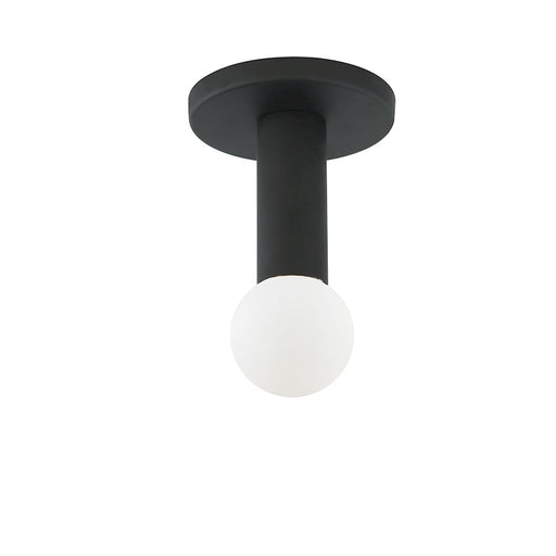 Dainolite Adams 5in 1-Light Flush Mount | Transitional Matte Black | Hallway & Closet | 4.75 x 4.75 x 4.25 in | Model ADS-41FH-MB