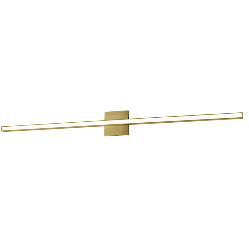 Dainolite Alexander 47in 1-Light Vanity Light | Modern Aged Brass and White Acrylic | Bathroom Vanity | 47.5 x 4.75 in | Model ALX-4836LEDW-AGB
