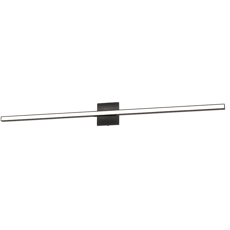 Dainolite Alexander 47in 1-Light Vanity Light | Modern Matte Black and White Acrylic | Bathroom Vanity | 47.5 x 4.75 in | Model ALX-4836LEDW-MB