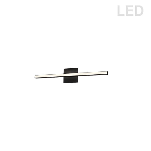 Dainolite Arandel 24in 1-Light Vanity | Modern Matte Black and White Acrylic | Bathroom Vanity | 24 x 5 x 2 in | Model ARL-2418LEDW-MB