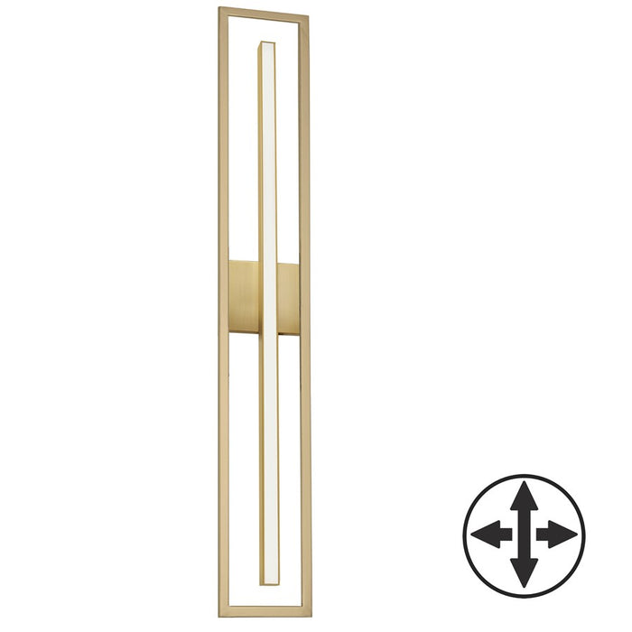 Dainolite Arandel 1 Light Bath/Vanity 18W, Aged Brass/White