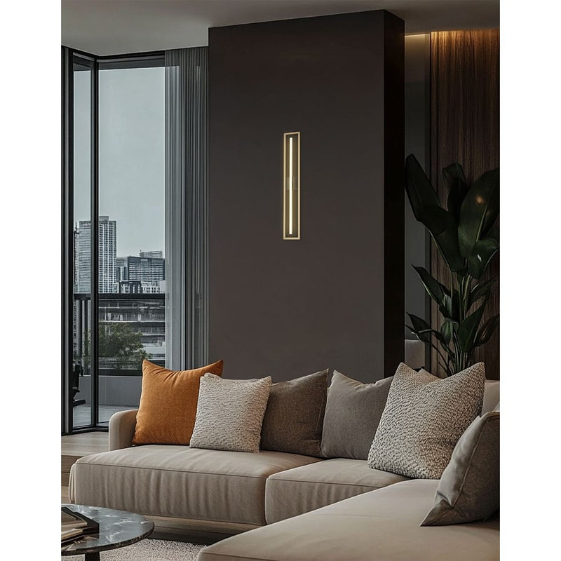 Dainolite Arandel 28in 1-Light Vanity Light | Modern Aged Brass/Matte Black and White Acrylic | Bathroom & Powder Room | Model ARL-2818LEDW-AGB-MB