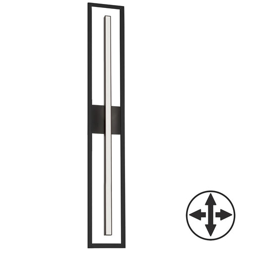 Dainolite Arandel 1 Light Bath/Vanity 18W, Matte Black/White