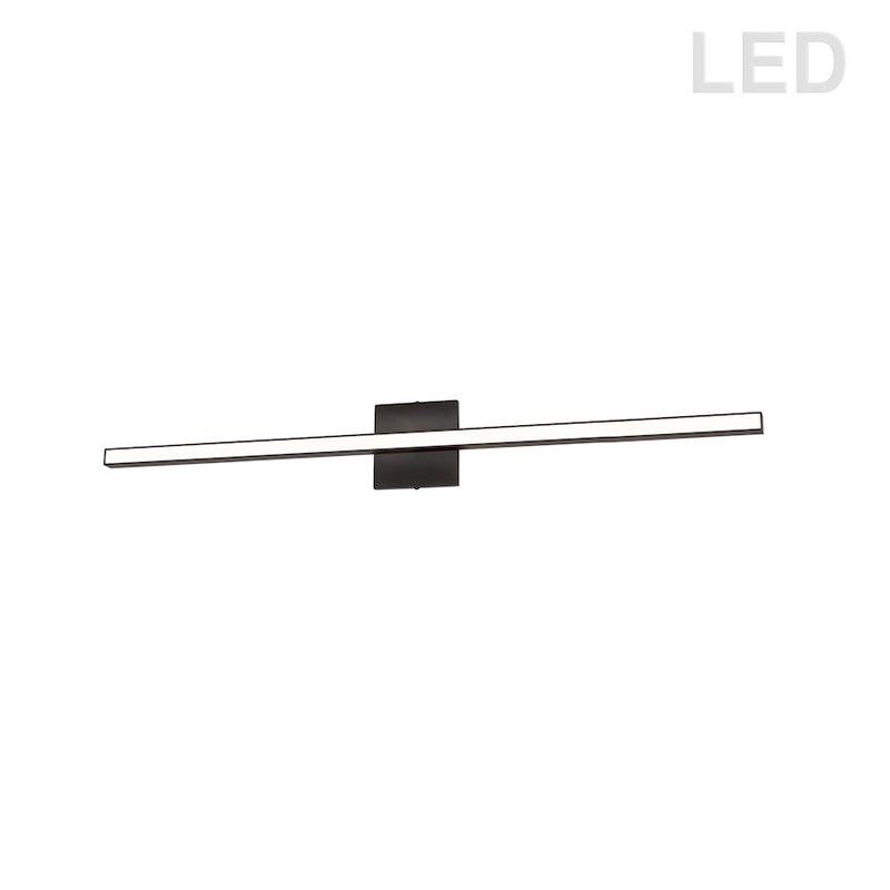 Dainolite Arandel 35in 1-Light Vanity Light | Modern Matte Black and White Acrylic | Bathroom & Powder Room | Model ARL-3624LEDW-MB