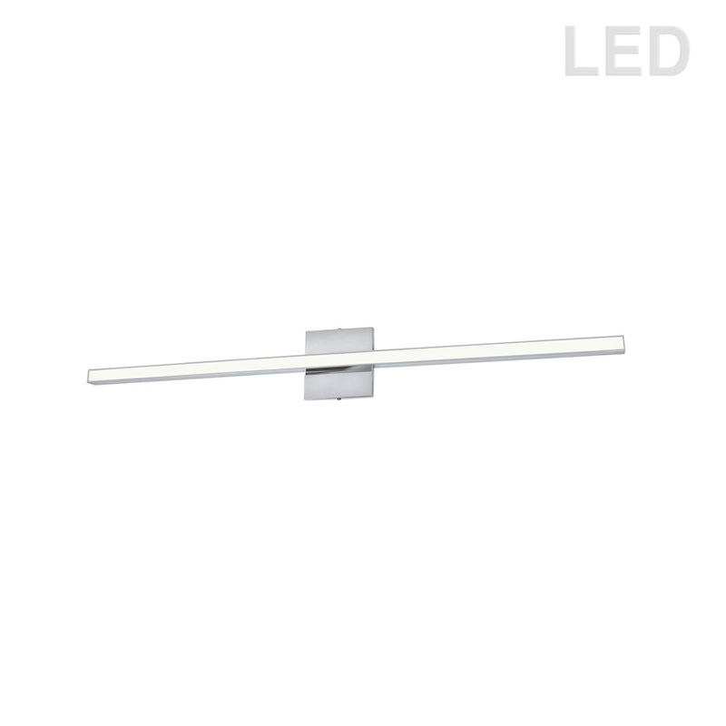 Dainolite Arandel 35in 1-Light Vanity Light | Modern Polished Chrome and White Acrylic | Bathroom & Powder Room | Model ARL-3624LEDW-PC