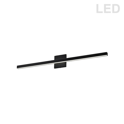 Dainolite Arandel 36in 1-Light Wall Sconce | Modern Matte Black and White Acrylic | Hallway & Bathroom | 35.5 x 1.5 x 4.75 in | Model ARL-3724LEDW-MB