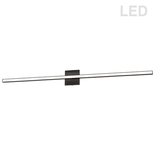 Dainolite Arandel 48in 1-Light Vanity | Modern Matte Black and White Acrylic | Bathroom Vanity | 48 x 2 x 5 in | Model ARL-4836LEDW-MB