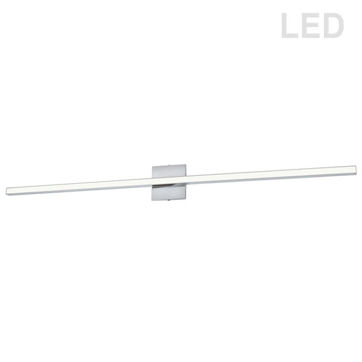 Dainolite Arandel 48in 1-Light Vanity | Modern Polished Chrome and White Acrylic | Bathroom Vanity | 48 x 2 x 5 in | Model ARL-4836LEDW-PC