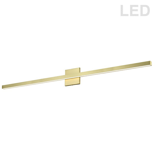 Dainolite Arandel 48in 1-Light Wall Sconce | Modern Aged Brass and White Acrylic | Hallway & Bathroom Accent | 48 x 2 x 5 in | Model ARL-4936LEDW-AGB