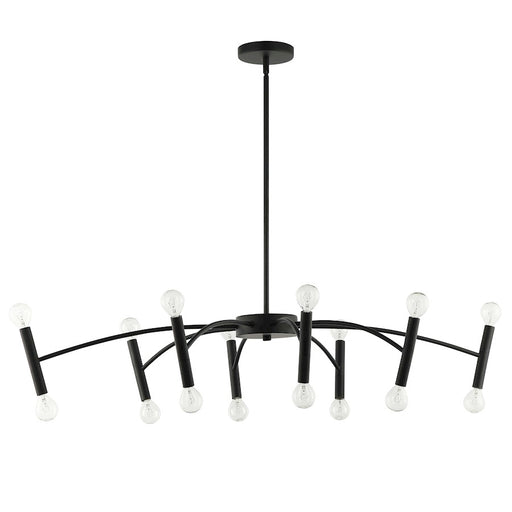 Dainolite Aragog 40in 16-Light Pendant | Modern Matte Black Metal | Kitchen Island & Dining Room | 40 x 24 x 6 in | Model ARO-4016HP-MB