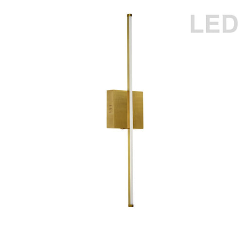 Dainolite Array 24in 1-Light LED Down Wall Sconce | Modern Aged Brass Metal | Hallway & Bathroom Accent | 831 Lumens, 3000K | Model ARY-2519LEDW-AGB