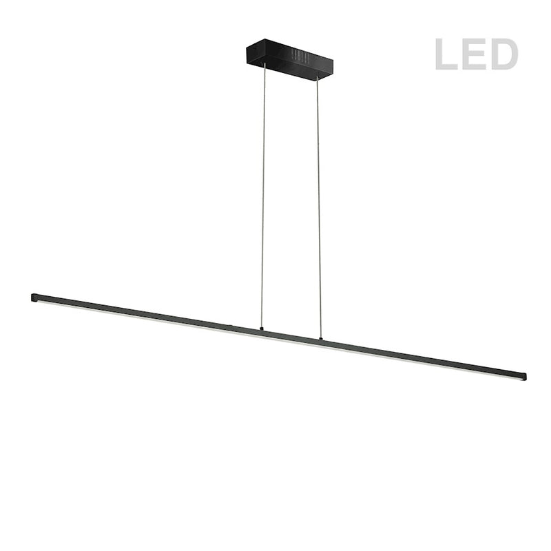 Dainolite Array 36in 1-Light Horizontal Pendant | Modern Matte Black and White Acrylic | Kitchen Island & Dining Room | Model ARY-3830LEDHP-MB