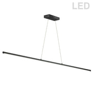 Dainolite Array 48in 1-Light LED Horizontal Pendant | Modern Matte Black Metal | Kitchen Island & Dining Room | Model ARY-4830LEDHP-MB
