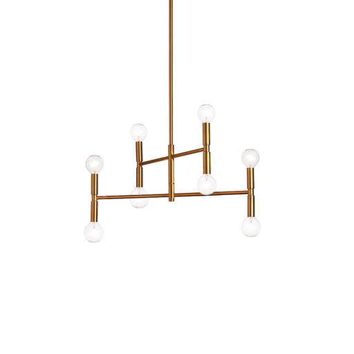 Dainolite Ava 18in 8-Light Chandelier | Modern Vintage Bronze Metal | Dining Room & Living Room | 18 x 18 x 12 in | Model AVA-188C-VB