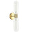 Dainolite Balbina 2 Light Wall Sconce, Aged Brass/Clear/Frosted - BBA-192W-AGB