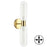 Dainolite Balbina 2 Light Wall Sconce, Aged Brass/Clear/Frosted