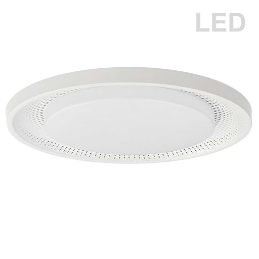 Dainolite Boullier 17in 1-Light Flush Mount | Modern Matte White and White Acrylic | Kitchen & Bedroom Ceiling Light | Model BLL-1730LEDFH-MW