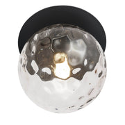 Dainolite Burlat 12.5in 1-Light Wall Sconce | Contemporary Matte Black Metal and Clear Glass | Hallway & Bathroom Accent | 12.5 x | Model BUR-131W-MB-CLR