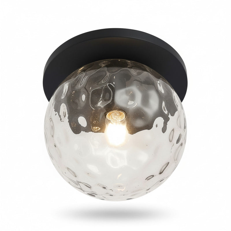 Dainolite Burlat 12.5in 1-Light Wall Sconce | Contemporary Matte Black Metal and Clear Glass | Hallway & Bathroom Accent | 12.5 x | Model BUR-131W-MB-CLR