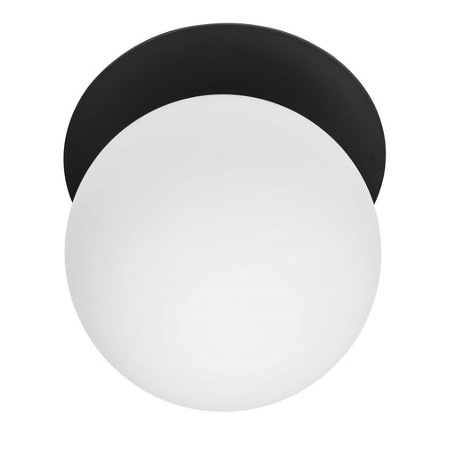 Dainolite Burlat 12.5in 1-Light Wall Sconce | Contemporary Matte Black Metal and White Glass | Hallway & Bathroom Accent | 12.5 x | Model BUR-131W-MB-WH