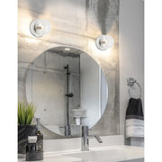 Dainolite Burlat 6in 1-Light Wall Sconce | Modern Polished Chrome and Clear Glass | Bedroom & Hallway Accent | 6 x 6 x 6 in | Model BUR-51W-PC-CL